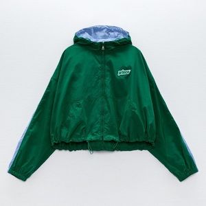 Zara Green PRINCE™ VS Crop Jacket/Windbreaker. Size S